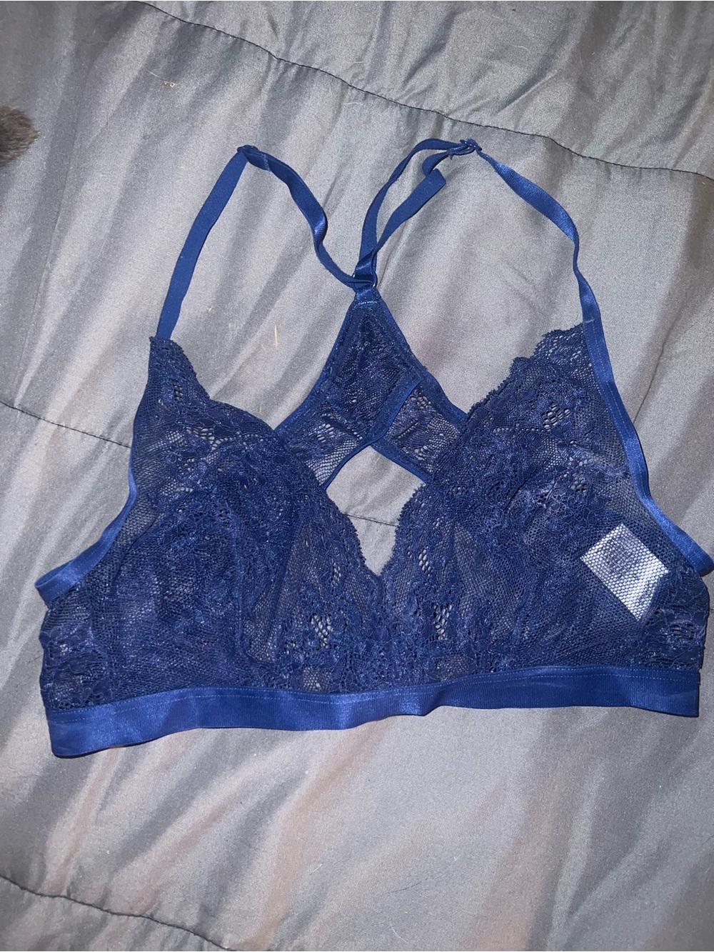 City Streets Navy Lace Bralette